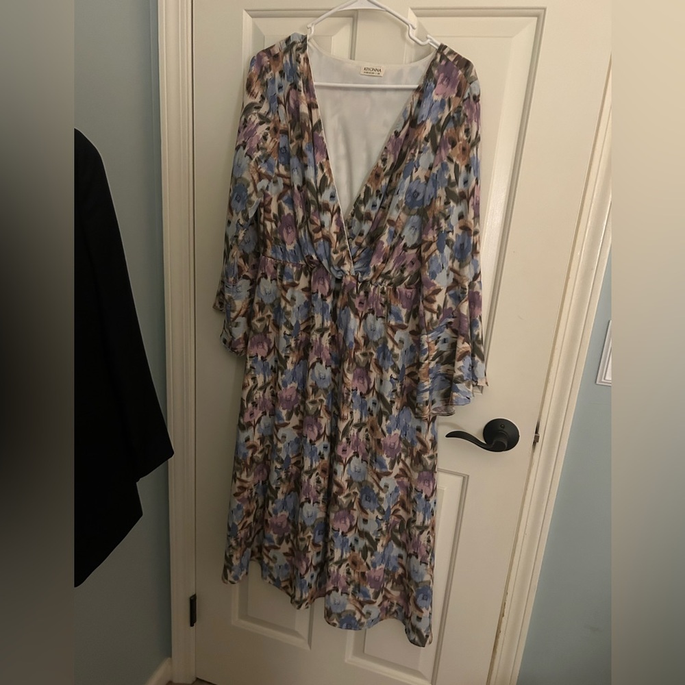 Kiyonna Multicolor Abstract Dress